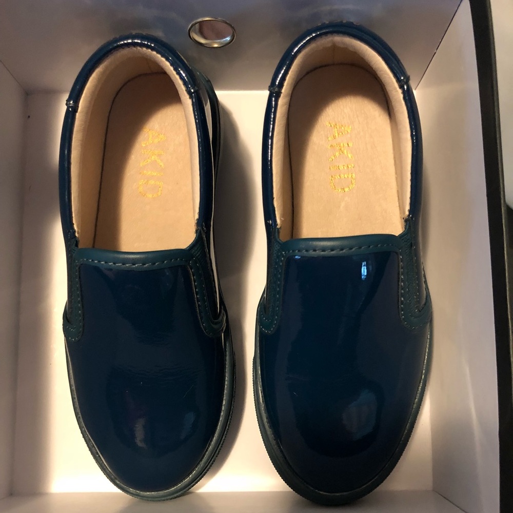 AKID Blue Slip ons, Never Worn, Size 12